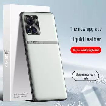 Защитный чехол из жидкой кожи для Motorola X30pro от падений. Motorola X30pro вишня розовый