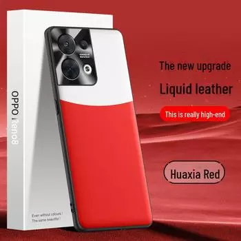 «Защитный чехол из жидкой кожи для Oppo Reno8 — защита от загрязнения и ударов, цельный дизайн» oppoReno8