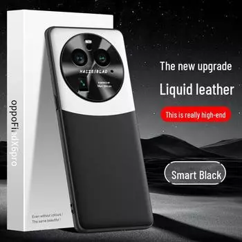 Защитный чехол из жидкой кожи для Oppo Find X6 Pro, противоударный чехол, цельная конструкция, подходит для вашего телефона. oppoFindX6pro