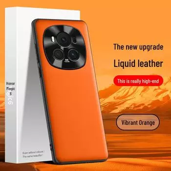 Защитный чехол из жидкой кожи для телефона Honor Magic 6, устойчивый к падениям и загрязнениям, цельный дизайн, уже в продаже. Honor Magic 6 китайский красный