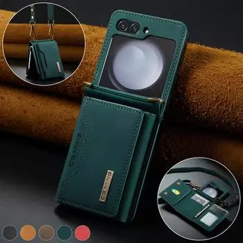 Защитный чехол-кошелек с защитой от падения для Samsung Galaxy Z Flip 5 5G Flip4 Flip3 Flip5 Flip 3 4 Zflip5, чехол с карманом для карт for Samsung Z Flip 5