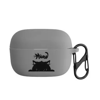 Защитный чехол kwmobile, совместимый с Sony LinkBuds S, ударопрочный силиконовый чехол с милым дизайном для кошек -