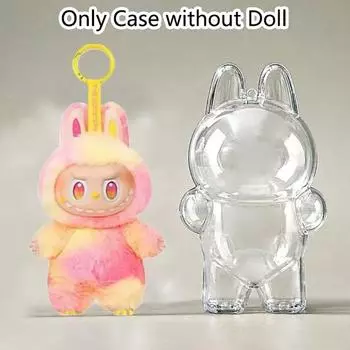 Защитный чехол Labubu Labubu V3 Подходит для ношения одежды Свободный Менее тесный Защитный акриловый кейс для хранения Прозрачный