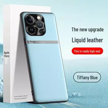 Защитный чехол Liquid Leather для Apple 13 Pro — защита от падений и пятен. Apple 13pro вишня розовый