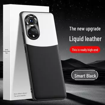Защитный чехол Liquid Leather для Huawei Nova 9 Pro - Защита от падения Huawei nova9pro белый/оранжевый