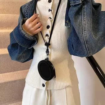 Защитный чехол, маленький овальный кошелек для монет, мини-кошелек с леопардовым принтом, простая сумка для наушников на шее, для улицы красный