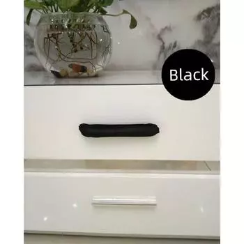 Защитный чехол, накладка для защиты от столкновений, защитная крышка, ручка дверцы шкафа, безопасность, защита от столкновений, тканевая накладка, накладка на ручку ящика шкафа, защита от столкновений Black 12cm long single