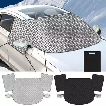 Защитный чехол от снега на лобовое стекло, Зимний солнцезащитный козырек на лобовое стекло, Магнитный защитный чехол от снега на лобовое стекло, Защитный чехол от льда и снега на лобовое стекло серебряный