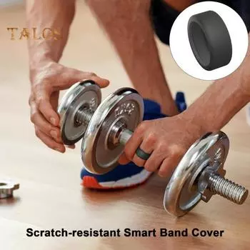 Защитный чехол против царапин, силиконовый чехол для кольца, противоударный, простой в установке, защитный чехол для умного кольца для кольца Oura M чёрный