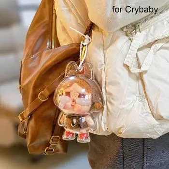 Защитный чехол, прозрачный чехол от пыли для POPMART CRYBABY Series Crying Baby, виниловый плюшевый пластиковый корпус, кукла, витрина, коробка чистый