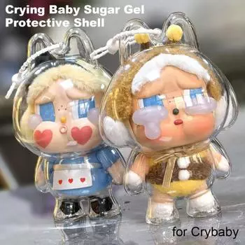 Защитный чехол, прозрачный чехол от пыли для POPMART CRYBABY Series Crying Baby, виниловый плюшевый пластиковый корпус, кукла, витрина, коробка чистый
