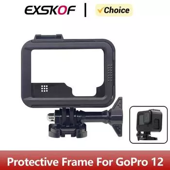 Защитный чехол-рамка с адаптером «холодный башмак» для экшн-камер GoPro Hero 12 11 10 9 черного цвета