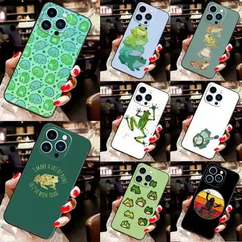 Защитный чехол с изображением лягушек для iPhone 11 14 12 13 Pro Max Mini X XR XS Max 7 8 Plus SE 2020 Чехол для телефона iPhone 7
