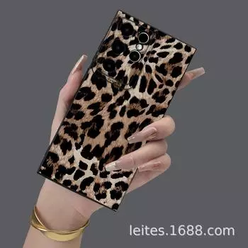 Защитный чехол с леопардовым принтом для Samsung S23A55, обеспечивающий защиту от падения и полное закрытие линз — эксклюзивный трансграничный дизайн Samsung A54 чёрный