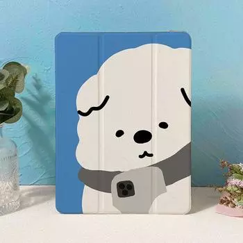 Для iPad Air4/5 10,9 Защитный чехол с изображением милой собаки из мультфильма для iPad Gen9/8/7 10,2 2022 Gen10 10,9 Pro 11 12,9-дюймовый чехол с держателем для карандашей iPad 2021 Gen910.2