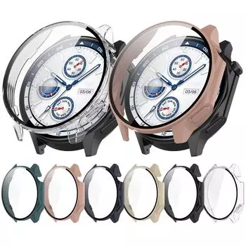 Защитный чехол с полным покрытием, устойчивый к падениям, для часов / 1+ часов 2, защитные пленки для экрана смарт-часов чёрный