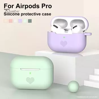 Защитный чехол с пряжкой для беспроводных мягких силиконовых наушников AirPods Pro серый