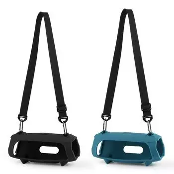 Защитный чехол с ремешком, Bluetooth-совместимый чехол для динамика, защита от падения для JBL Charge 5 Wi-Fi/Charge 5, беспроводной динамик чёрный