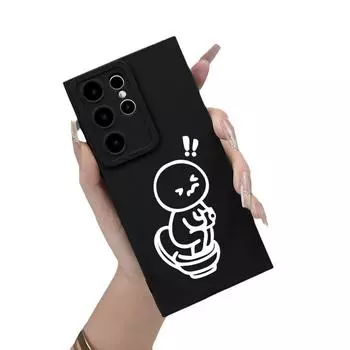 Защитный чехол с рисунком из мультфильма для полного объектива и защиты от падения для мобильного телефона Samsung S23A55 чёрный