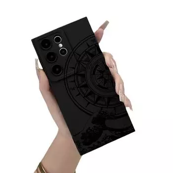 Защитный чехол с рисунком львиного флага для Samsung S23A55 с полным покрытием объектива. Samsung S21FE чёрный