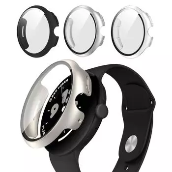 Защитный чехол с защитой экрана от царапин для Pixel Watch 3 41 мм/45 мм, пылезащитный корпус, защитная пленка для экрана смарт-часов 45 серебряный