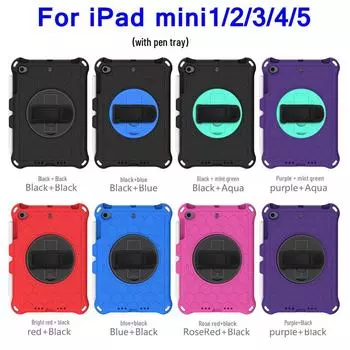 «Защитный чехол с защитой от падений из ЭВА для Apple iPad Mini 1/2/3/4/5 с гнездом для планшетного пера» Apple iPad mini1/2/3/4/5 (with pen slot) мятный зеленый/чёрный