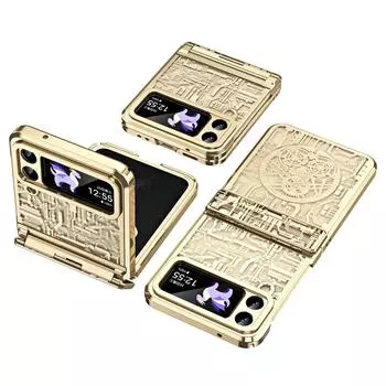 Защитный чехол с защитой от пыли для Samsung Z Flip 4, складной чехол для мобильного телефона Samsung Galaxy Z Flip4 Flip 4 Zflip4, складные чехлы For Z Flip 4 чёрный