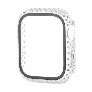 Защитный чехол со стразами, противоударный, ударопрочный, простой в установке, защитный чехол для экрана часов Apple Watch 40mm чистый