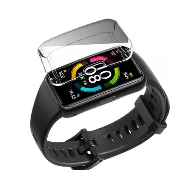 Защитный чехол TPU для всего экрана, устойчивый к падениям, для Huawei Band7/Honor Band6 белый