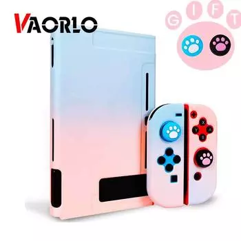 Защитный чехол VAORLO с градиентом цвета для переключателя NS NX, жесткий пластиковый чехол на заднюю панель, пыленепроницаемый, защита от падения