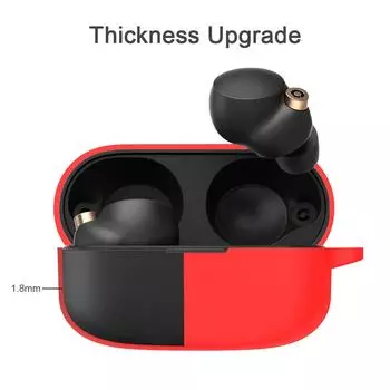 Защитный чехолСовместим с чехлом для зарядки наушников Sony WF-1000XM4 Противопыльный и противоударный мягкий силиконовый чехол чёрный