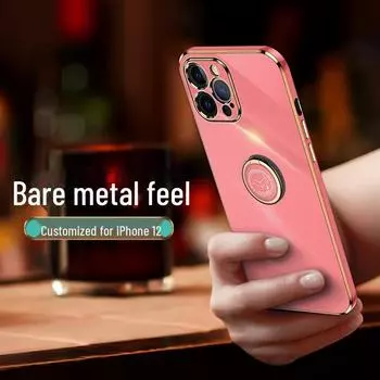 Защитный гальванический силиконовый чехол для OnePlus 8T/9Pro и Huawei с защитой от падений и встроенным кольцом-подставкой. Huawei Honor Play4