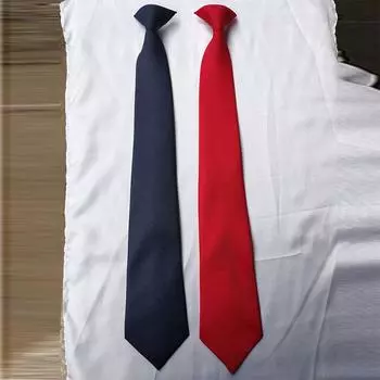 Защитный галстук Полиэстер Шелковый свадебный галстук Модные черные пуговицы 51*8cm красный