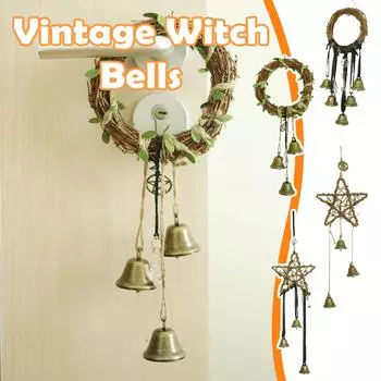 Защитный колокольчик ведьмы, дверная ручка, крючок, колокольчики ветра, украшение для комнаты, стены One Size