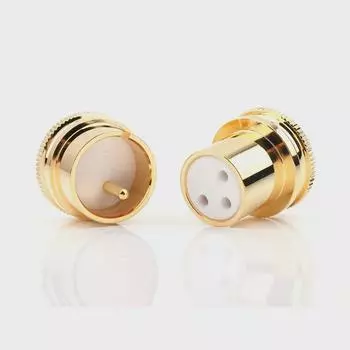 Защитный колпачок XLR Male & Female с медным позолоченным родием и пылезащитным чехлом