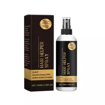 Защитный кондиционер-спрей для волос восстанавливает кератин, предотвращая ломкость волос и защищая от пигментации100 мл чёрный