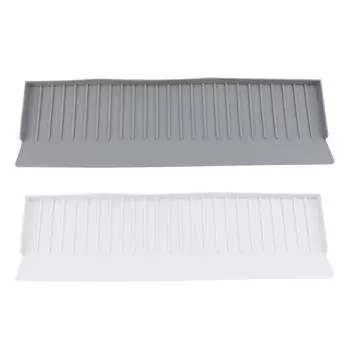 Защитный коврик для кромок раковины, расширяемый силиконовый, брызгозащитный, многоцелевой, защитный для столешницы, для кухни B White