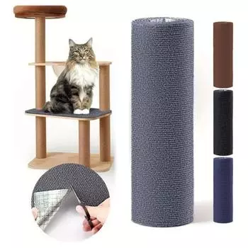 Защитный коврик для мебели от кошачьих когтей, самоклеящийся коврик для кошачьих когтей, настенный коврик для игр с липким покрытием, защитный коврик для дивана от Cat Claws L темно-коричневого