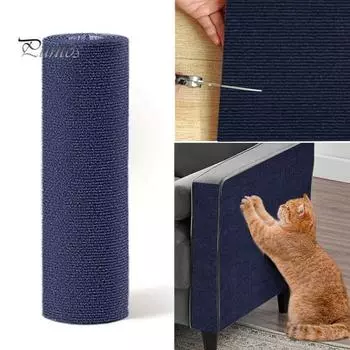 Защитный коврик для мебели от кошачьих когтей, самоклеящийся коврик для кошачьих когтей, настенный коврик для игр с липким покрытием, защитный коврик для дивана от Cat Claws M темно-серого