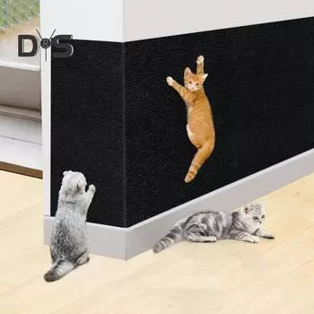 Защитный коврик для мебели от кошачьих когтей, самоклеящийся коврик для кошачьих когтей, настенный коврик для игр с липким покрытием, защитный коврик для дивана от Cat Claws M темно-коричневого