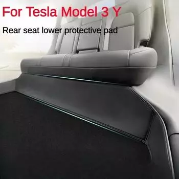 Защитный коврик для заднего сиденья для Tesla Model 3 Y, полноразмерная защитная подушка, антигрязезащитная накладка на подголовник, кожаные автомобильные аксессуары