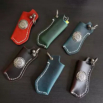 Защитный кожаный чехол ручной работы из натуральной кожи, кожаный чехол для зажигалки, чехол для зажигалки красный