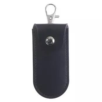 Защитный кожаный чехол-сумка с брелком для USB-флеш-накопителя Memory Stick чёрный