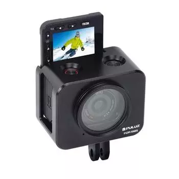 Защитный кожух из алюминиевого сплава PULUZ + линза с УФ-фильтром 37 мм + солнцезащитный козырек с винтами и отвертками для Sony RX0/RX0 II чёрный