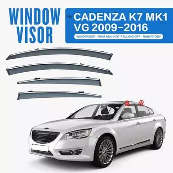 Защитный козырек для KIA Cadenza K7 MK1/VG 2009-2016 Аксессуары Ветровые дефлекторы Козырьки Дождевик Дверной козырек Вентиляционные шторки Вентиляционный козырек