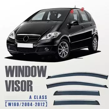Защитный козырек для Mercedes Benz A-Class Hatchback W176 W168 W177 2012-2024 Аксессуары Защита от дождя Ветер Солнцезащитный дефлектор Навесы