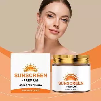 Защитный крем для лица Tallow Face Protective Cream Увлажняющий и защитный крем для лица Tallow Face Protective Cream One Size белый