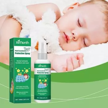Защитный летний спрей, растительное эфирное масло для улицы, спрей от комаров, средства против комаров, 100 мл. One Size