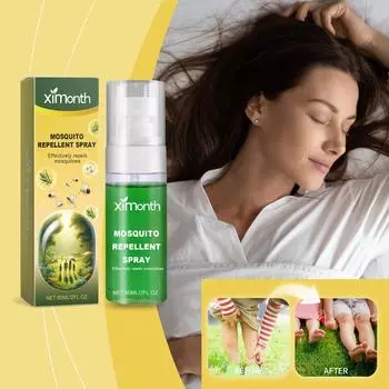 Защитный летний спрей, растительное эссенционное масло для улицы, спрей от комаров, средства против комаров, устойчивые к комарам, 60 мл.