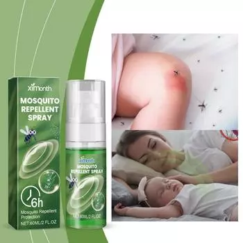 Защитный летний спрей, растительное эссенционное масло для улицы, спрей от комаров, средства против комаров, устойчивые к комарам, 60 мл.